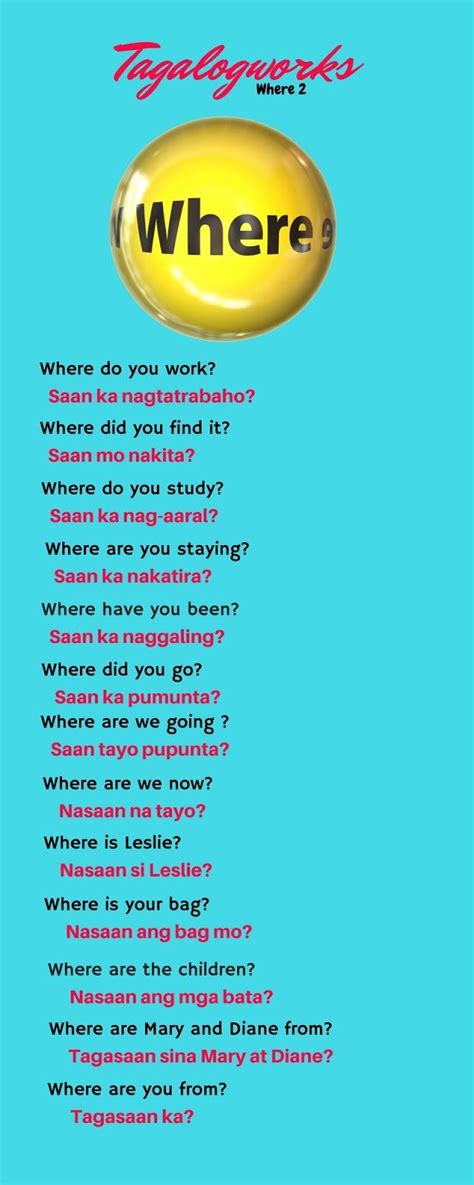 saan pupunta in english|Tagalog Grammar → Asking Questions → Question Words.